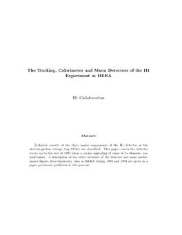 The Tracking, Calorimeter and Muon Detectors of the H1 Experiment At