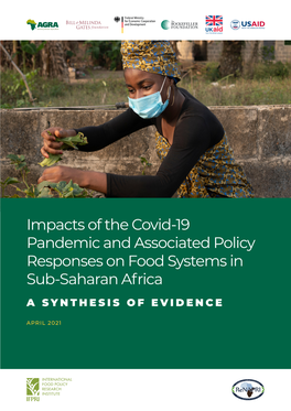 Covid-19 Impacts on Food Systems in SSA – Evidence Synthesis