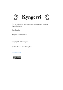 But, What About the Men? Male Ritual Practices in the Icelandic Sagas