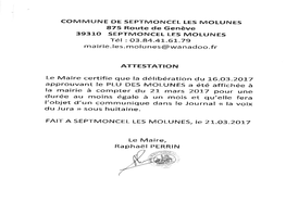 La Mairie À Compter Du 21. Mars Zolt Pour Une Durée Au Moins Égale À Un Mois Et Qu'elle Fera