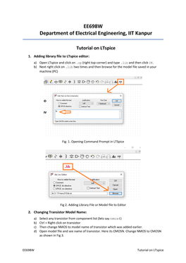 EE698W Department of Electrical Engineering, IIT Kanpur Tutorial on Ltspice