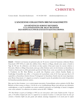 L'ancienne Collection Bruno Giacometti