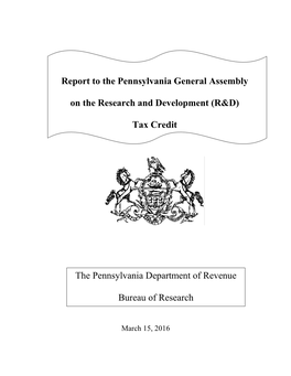 (R&D) Tax Credit