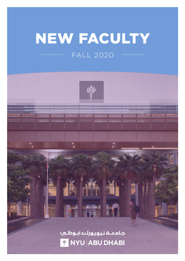 New Faculty Fall 2020