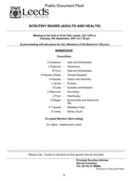 Agenda Document for Scrutiny Board