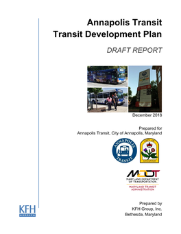 Annapolis Transit Development Plan 2018 I