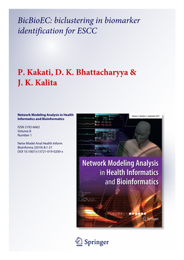 Bicbioec: Biclustering in Biomarker Identification for ESCC