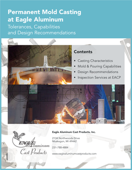 Permanent Mold Casting at Eagle Aluminum Tolerances, Capabilities and Design Recommendations