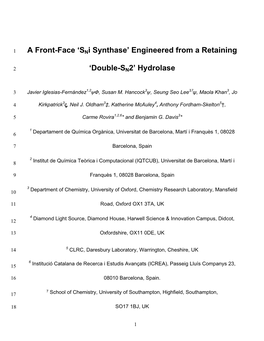 A Front-Face 'Sni Synthase' Engineered from A