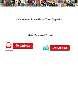 Nab Interest Rates Fixed Term Deposits