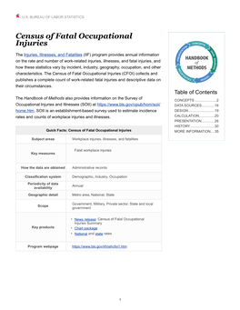 Census of Fatal Occupational Injuries