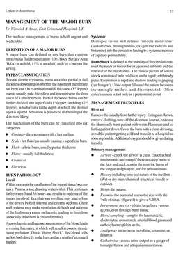 MANAGEMENT of the MAJOR BURN Dr Warwick a Ames, East Grinstead Hospital, UK