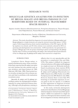 Research Note. Molecular Genetics Analysis for Co