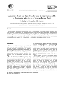 Buoyancy Effects on Heat Transfer and Temperature Profiles in Horizontal