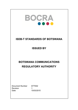 ISDB-T Standard for Botswana