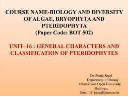 UNIT-PTERIDOPHYTA (BOT-502).Pdf