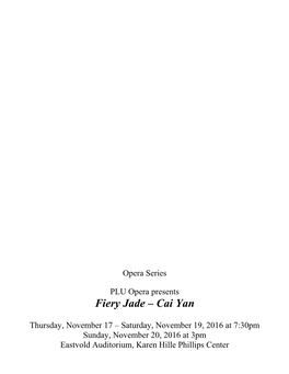 Fiery Jade – Cai Yan