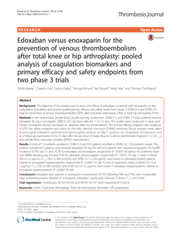 View Wanese Patients Following TKA [5], THA [6], and Hip Frac- Boards at Each Study Center, and Written Informed Consent Ture Surgery [7]