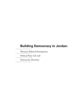 Building Democracy in Jordan