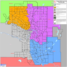 Calgary District Lacrosse Boundary Map