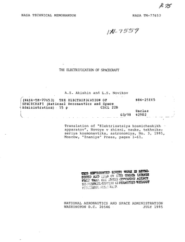 Nasa Technical Memorandum Nasa Tm-77653