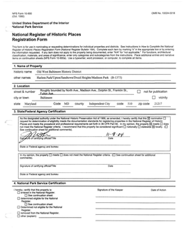 National Register of Historic Places Registration Form