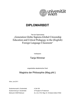 Diplomarbeit