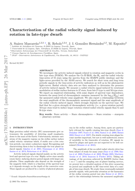 Arxiv:1703.08884V1 [Astro-Ph.EP] 26 Mar 2017 Related (Meunier Et Al