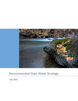 Recommended State Water Strategy