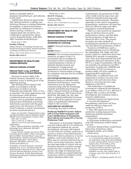 (MVA) Virus with Continuous Cell Lines