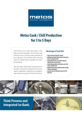 Metos Cook / Chill Production for 3 to 5 Days