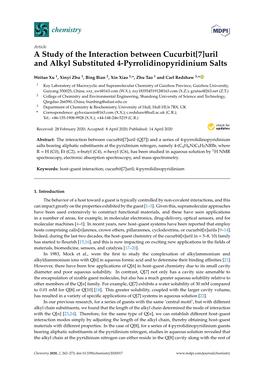 A Study of the Interaction Between Cucurbit[7]Uril and Alkyl Substituted 4-Pyrrolidinopyridinium Salts