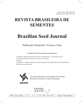 Revista Brasileira De Sementes
