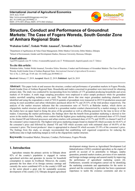 The Case of Fogera Woreda, South Gondar Zone of Amhara Regional State