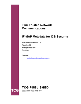 TNC IF-MAP Metadata for Industrial Control System Security