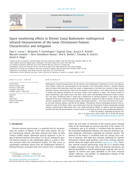 Space Weathering Effects in Diviner Lunar Radiometer Multispectral Infrared Measurements of the Lunar Christiansen Feature: Characteristics and Mitigation