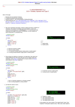 C Variable, Operator and Data Type 3