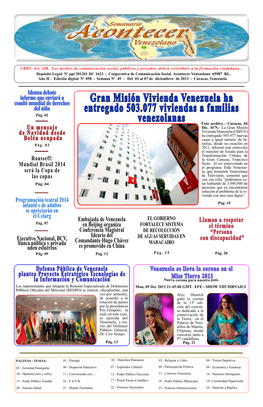 Gran Misión Vivienda Venezuela Ha Entregado 503.077 Viviendas A