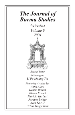 The Journal of Burma Studies