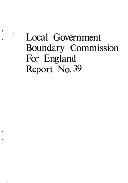 Local Government Boundary Commission for England Report No