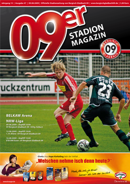 Stadionzeitung Gladbachgladbach Von Bergisch Gladbach 09 | | 1,00 Euro Bergischbergischbergisch Bergisch Gladbachgladbachgladbach Gladbach