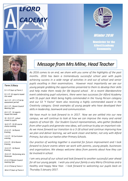 Winter Newsletter 2016