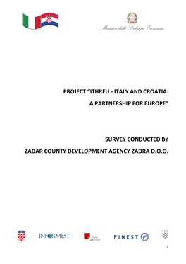 Survey Conducted by Zadar County Development Agency Zadra D.O.O