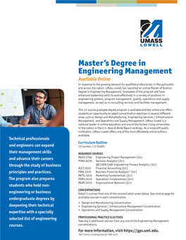 Master's Degree in Engineering Management