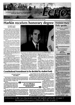 Harkin Reeeives Honomry Degree