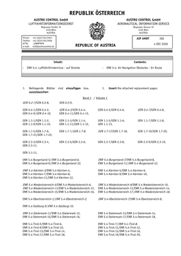 AMDT 282 Telefax: +43 (0)51703/2056 AFTN: LOWWYNYX 4 DEC 2020 E-Mail: Nof@Austrocontrol.At REPUBLIC of AUSTRIA