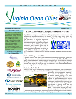 PERC Announces Autogas Maintenance Gains