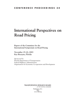 International Perspectives on Road Pricing