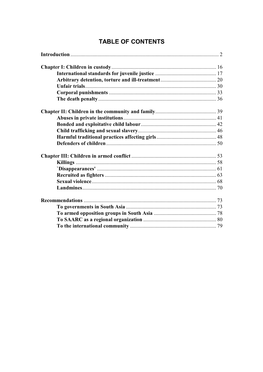 Table of Contents