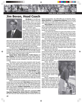 Jim Bevan, Head Coach Jim Bevan Is in His 20Th Year NCAA Championships